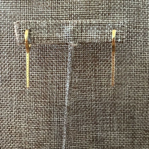 Gold Plated Dagger Earrings - Picture 7 of 14